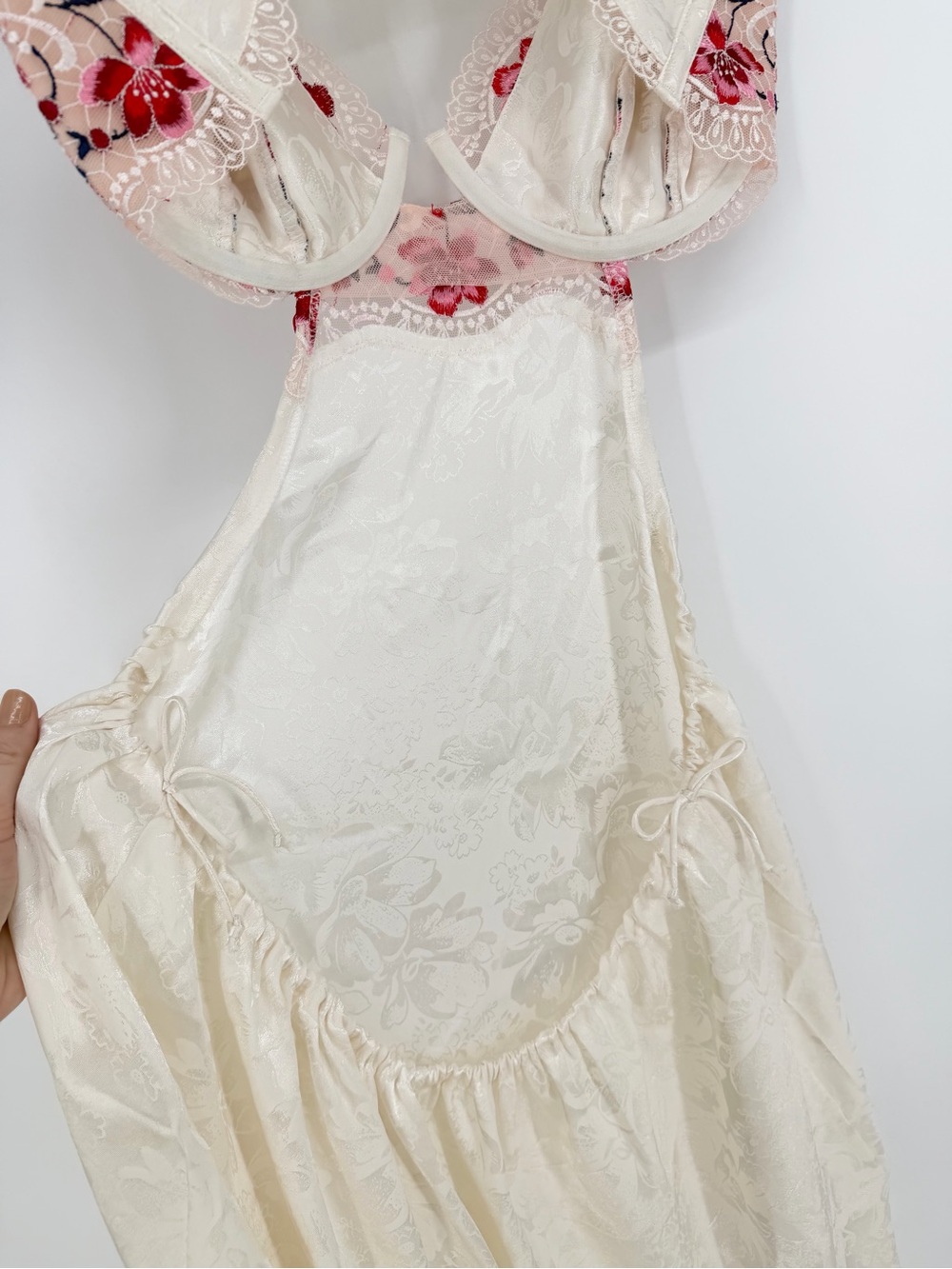 For Love & Lemons White Festival Cutout Rose Dress - Picture 7 of 16